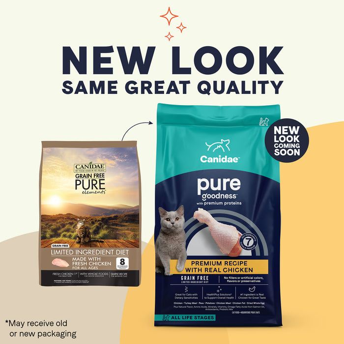 CANIDAE Pure Goodness Grain-Free LID Dry Cat Food Elements Formula w/Chicken 10lb