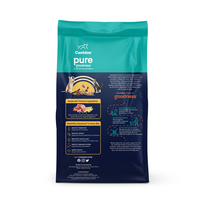 CANIDAE Pure Goodness Grain-Free LID Dry Cat Food Elements Formula w/Chicken 10lb