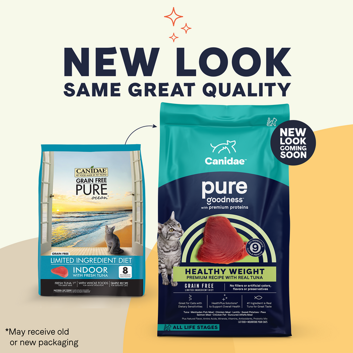CANIDAE Pure Goodness Grain-Free LID Healthy Weight Dry Cat Food Ocean Formula w/Tuna 5lb
