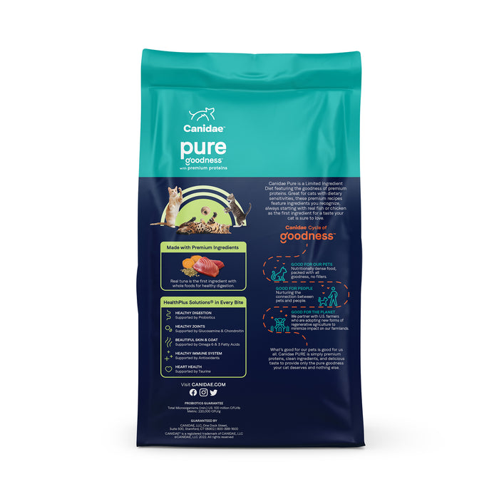 CANIDAE Pure Goodness Grain-Free LID Healthy Weight Dry Cat Food Ocean Formula w/Tuna 5lb