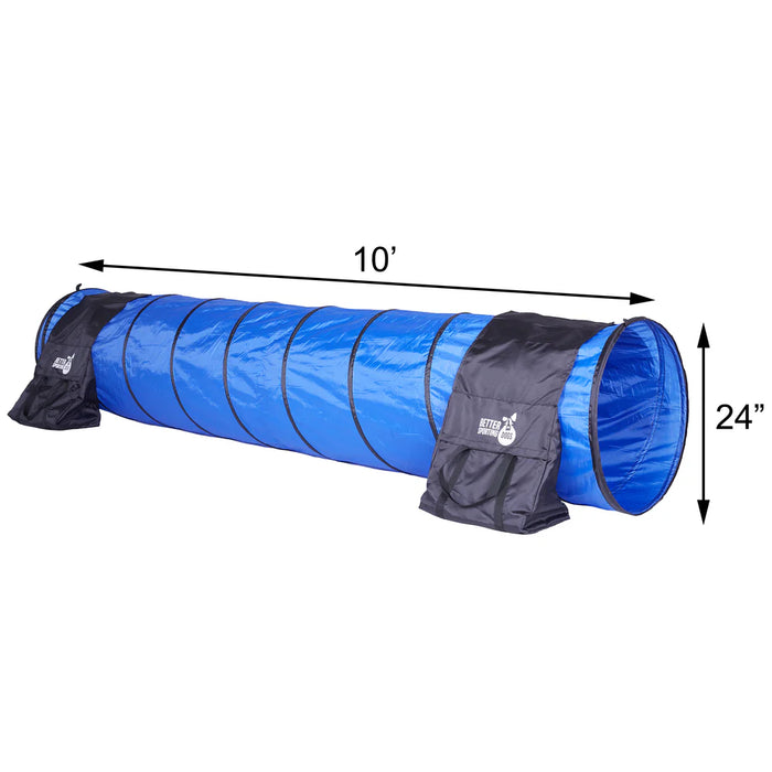 Better Sporting Dogs 3 Piece Essential Dog Agility Equipment Set | Agility Jump | Tire Jump | 10’ Tunnel with Sandbags