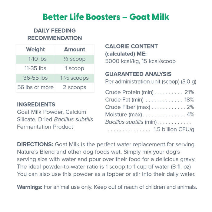 Dr. Marty Goat Milk Better Life Boosters Powdered Supplement for Dogs