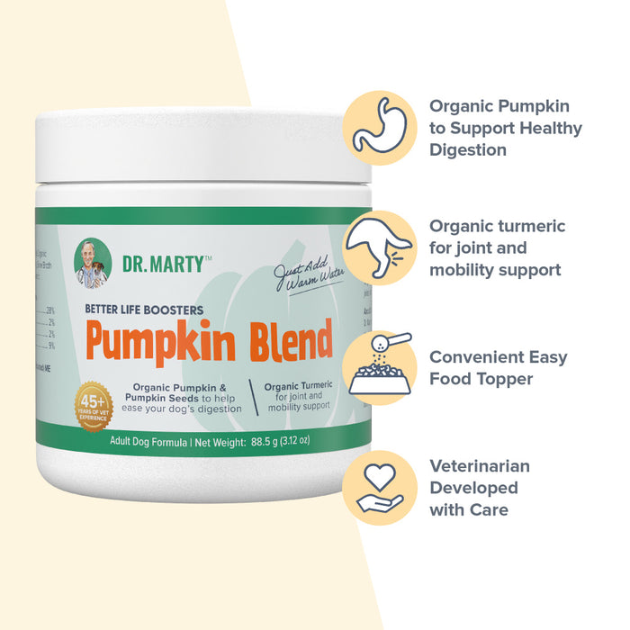 Dr. Marty Pumpkin Blend Better Life Boosters Powdered Supplement for Dogs