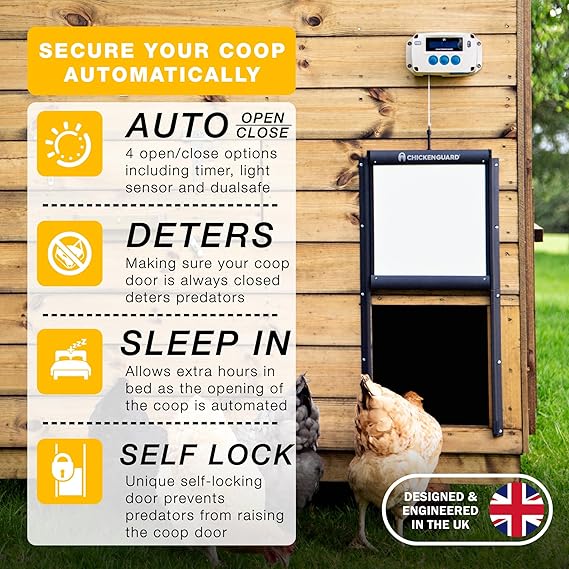 ChickenGuard Automatic Chicken Coop Door Openers & Combi Kits (PRO + Locking Door Kit)