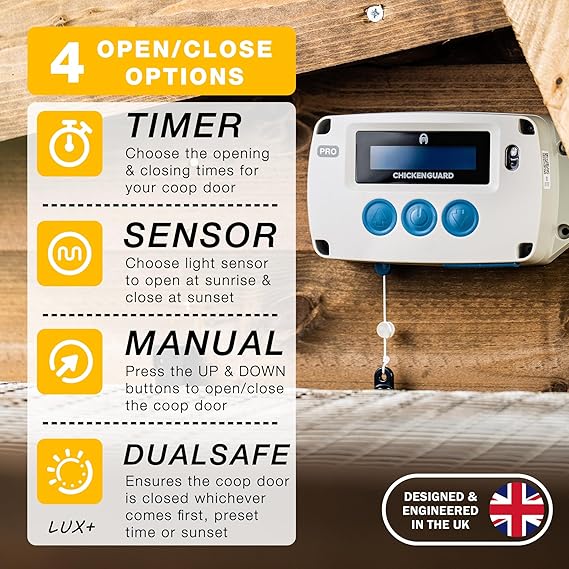 ChickenGuard PRO Automatic Chicken Coop Door PRO Opener PRO