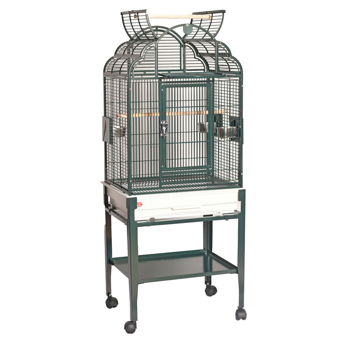 A&E 22"x17" Victorian Top Cage with Plastic Base and Drop Down Door
