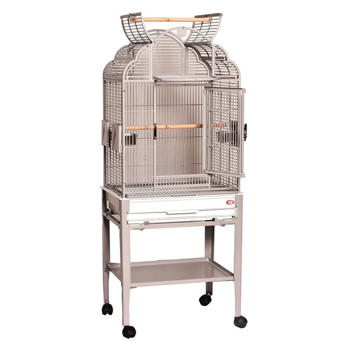 A&E 22"x17" Victorian Top Cage with Plastic Base and Drop Down Door