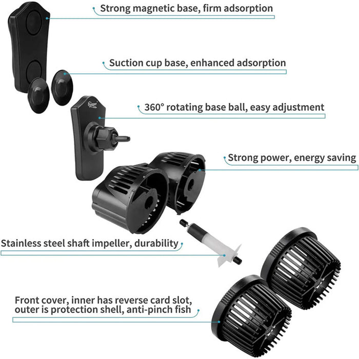 Hygger Double Head Aquarium Circulation Pump (Wave Maker) - 12 Watts