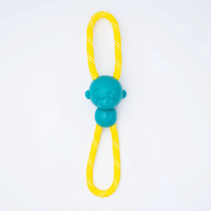 ZippyPaws ZippyTuff Monkey RopeTugz Dog Toy Teal/Yellow MD