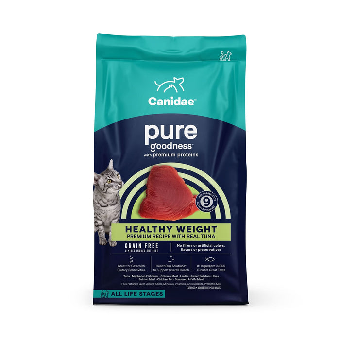 CANIDAE Pure Goodness Grain-Free LID Healthy Weight Dry Cat Food Ocean Formula w/Tuna 5lb