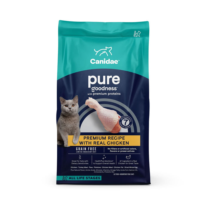 CANIDAE Pure Goodness Grain-Free LID Dry Cat Food Elements Formula w/Chicken 10lb