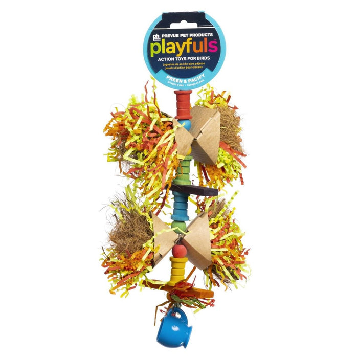 Prevue Pet Products Party Popper - Playfuls Preen and Pacify Bird Toy - 048081602492