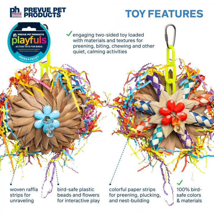 Prevue Pet Products Preening Wheel - Playfuls Preen and Pacify Bird Toy - 048081602485