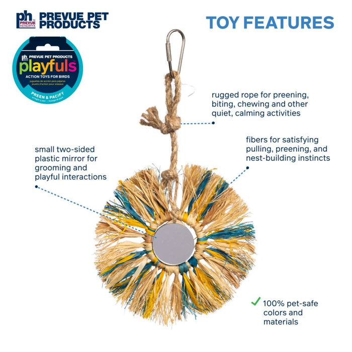 Prevue Pet Products Sunburst - Playfuls Preen and Pacify Bird Toy - 048081602430