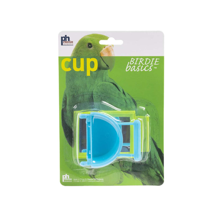 Prevue Pet Products Hanging Half-round Bird Cage Plastic Cup with Mirror