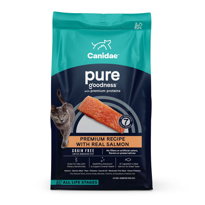 CANIDAE Pure Goodness Grain-Free LID Dry Cat Food Sea Formula w/Salmon 5lb