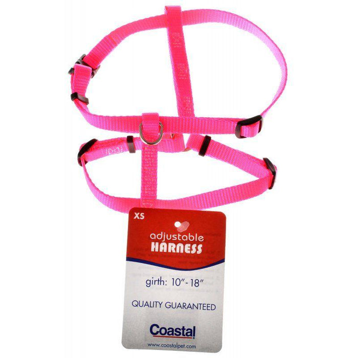 Tuff Collar Nylon Adjustable Dog Harness - Neon Pink - shopanimalwiz.com