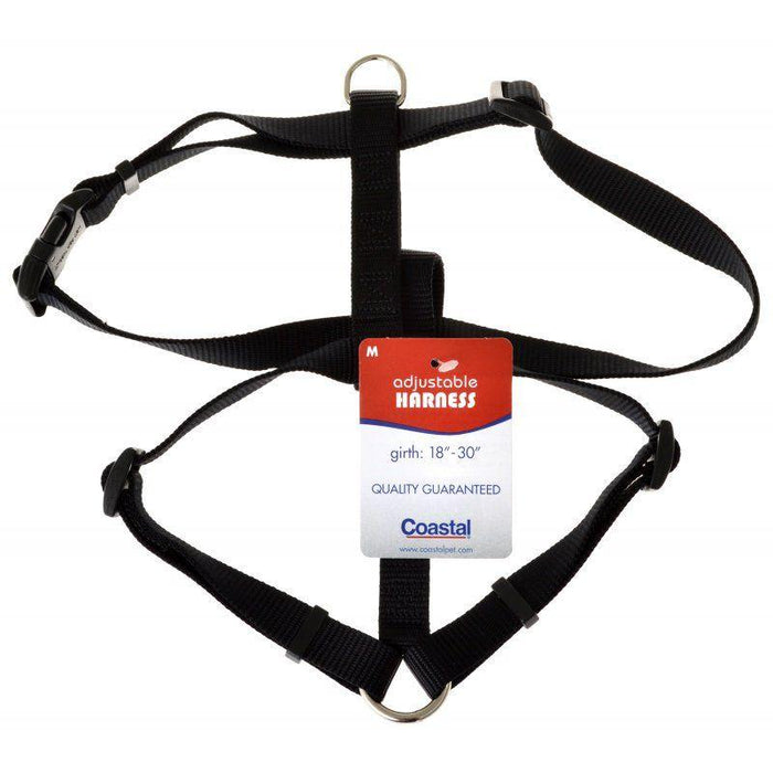 Coastal Pet Nylon Adjustable Harness - Black - shopanimalwiz.com