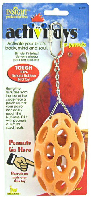 JW Insight Nutcase Rubber Parrot Toy - shopanimalwiz.com