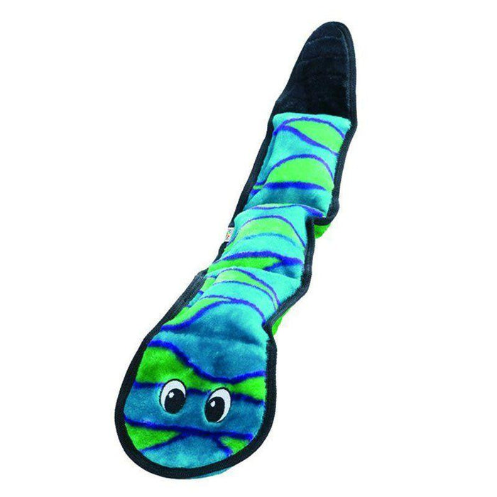 Invincibles Green & Black Squeaker Snake Dog Toy - shopanimalwiz.com