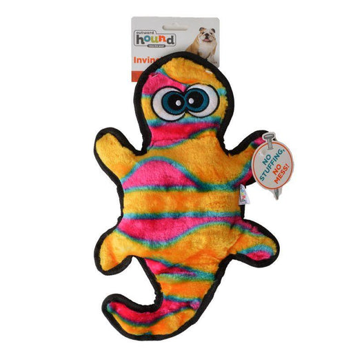 Invincibles Orange & Yellow Gecko Dog Toy - shopanimalwiz.com