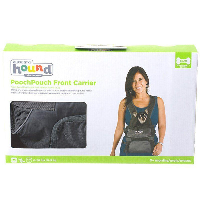 Outward Hound Pet-A-Roo Front Style Pet Carrier - Black - shopanimalwiz.com