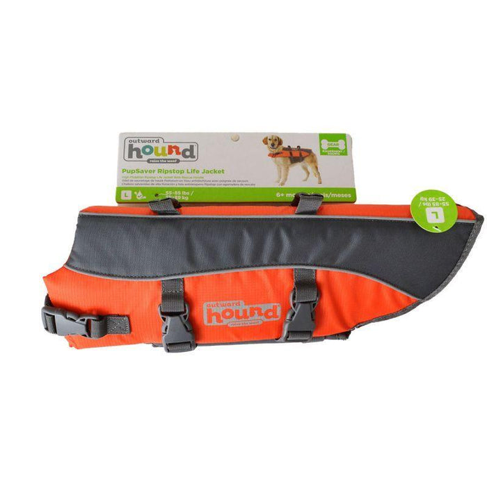 Outward Hound Pet Saver Life Jacket - Orange & Black - shopanimalwiz.com