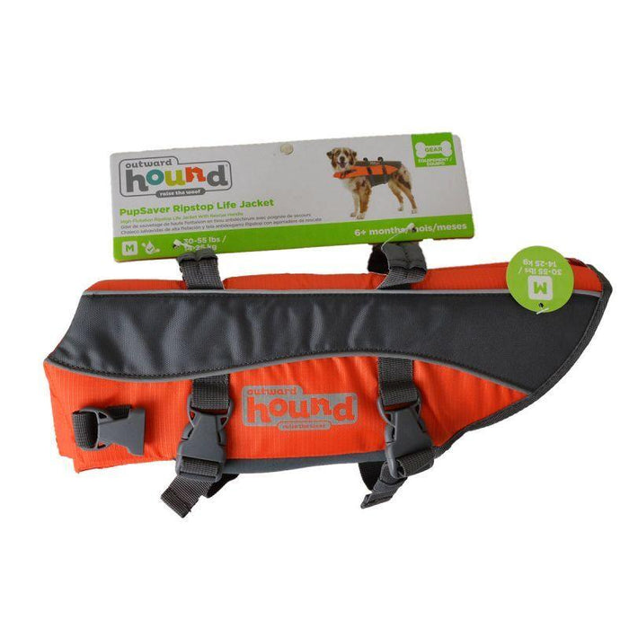 Outward Hound Pet Saver Life Jacket - Orange & Black - shopanimalwiz.com