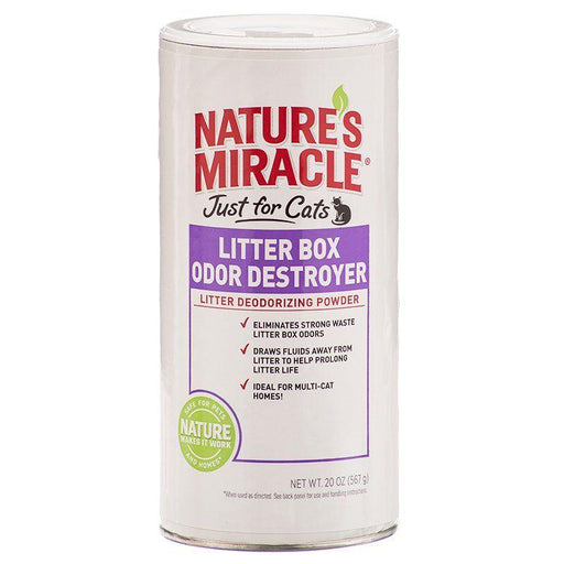 Nature's Miracle Just For Cats Litter Box Odor Destroyer - Deodorizing Powder - shopanimalwiz.com