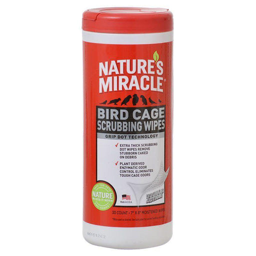 Nature's Miracle Bird Cage Scrubbing Wipes - shopanimalwiz.com