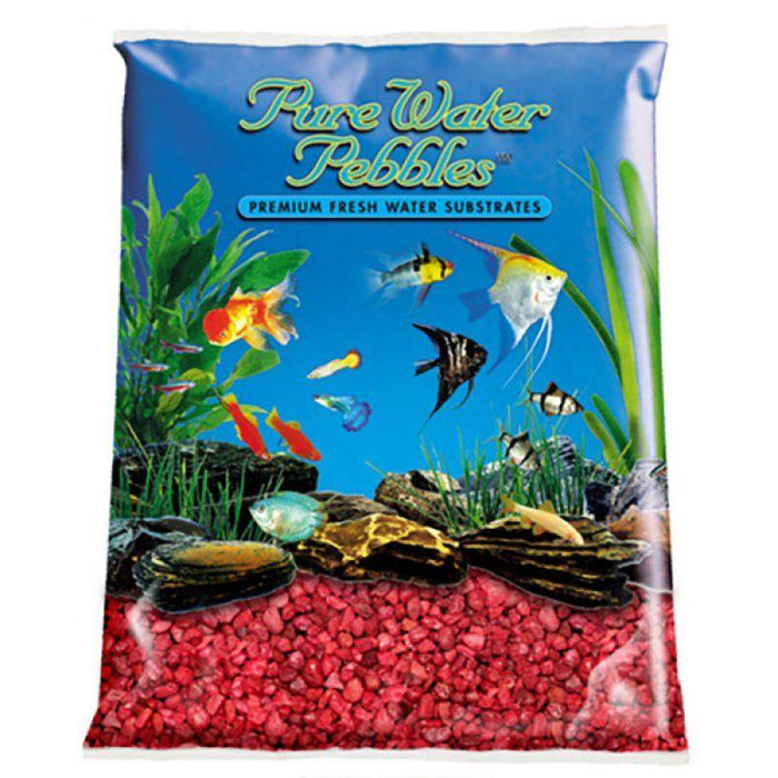 Pure Water Pebbles Aquarium Gravel - Currant Red - shopanimalwiz.com