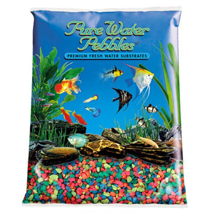 Pure Water Pebbles Aquarium Gravel - Neon Rainbow - shopanimalwiz.com