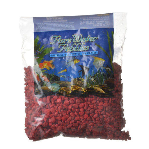 Pure Water Pebbles Aquarium Gravel - Currant Red - shopanimalwiz.com