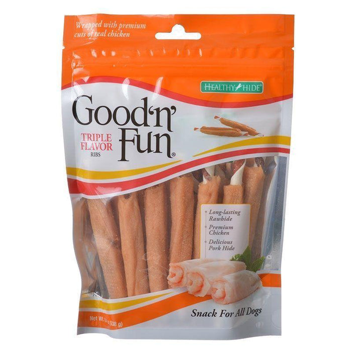 Healthy Hide Good 'n' Fun Triple-Flavor Twists - Beef, Pork & Chicken - shopanimalwiz.com