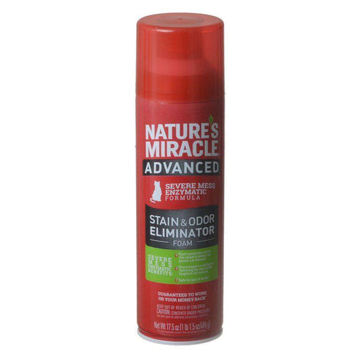 Nature's Miracle Just for Cats Advanced Enzymatic Stain & Odor Eliminator Foam - shopanimalwiz.com