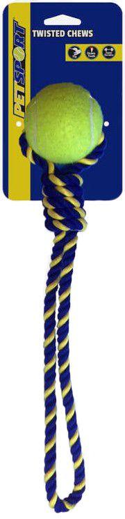 Petsport Knotted Cotton Rope Tug with Tuff Ball - shopanimalwiz.com