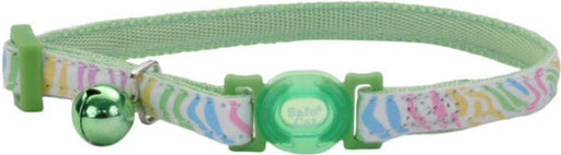 Coastal Pet Safe Cat Glow in the Dark Adjustable Collar Green Stripe - shopanimalwiz.com