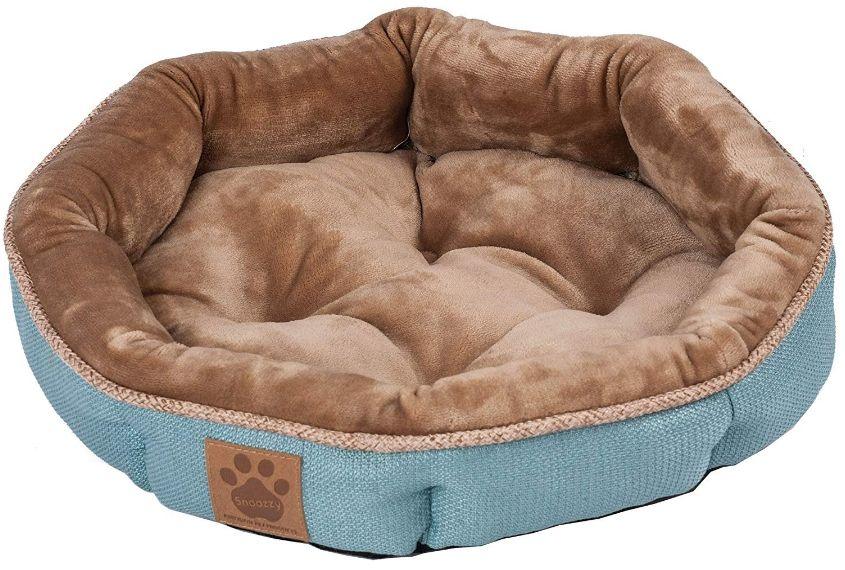 Precision Pet Round Shearling Bed Teal - shopanimalwiz.com