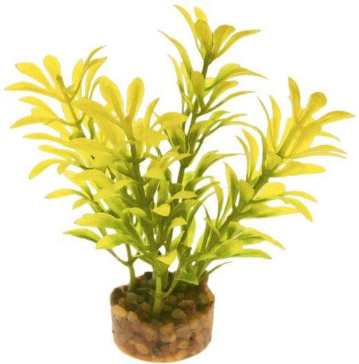 Blue Ribbon Colorburst Florals Yellow Laurel Leaf Aquarium Decor - shopanimalwiz.com