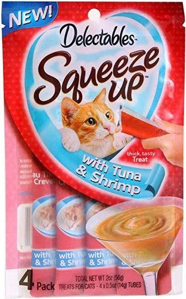 Hartz Delectables Squeeze Up Lickable Cat Treat - Tuna & Shrimp - shopanimalwiz.com