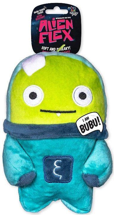 Spunky Pup Alien Flex Buba Plush Dog Toy - shopanimalwiz.com