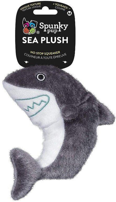 Spunky Pup Sea Plush Shark Dog Toy - shopanimalwiz.com