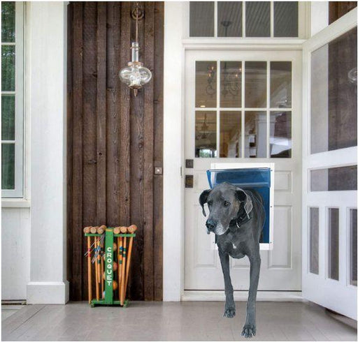 Ideal Pet Products Deluxe White Aluminum Pet Door Super Large - shopanimalwiz.com