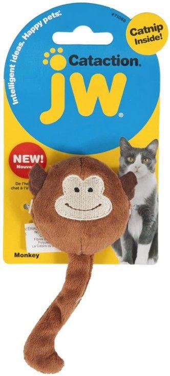 JW Pet Cataction Catnip Plush Monkey Cat Toy - shopanimalwiz.com