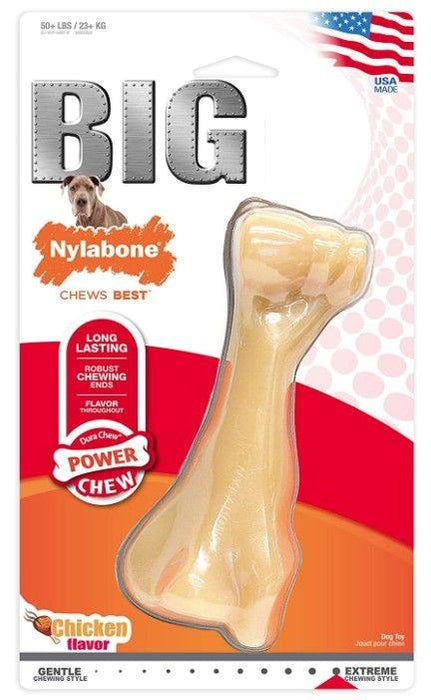 Nylabone Power Chew Knuckle Bone Big Dog Chew Toy Chicken Flavor - shopanimalwiz.com