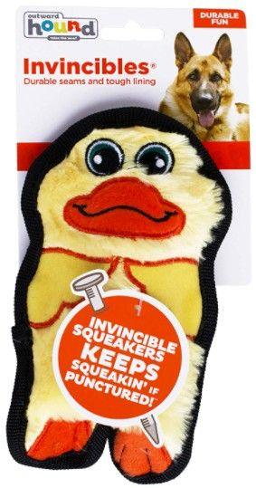 Outward Hound Stuffingless Squeaky Plush Duck Dog Toy - shopanimalwiz.com