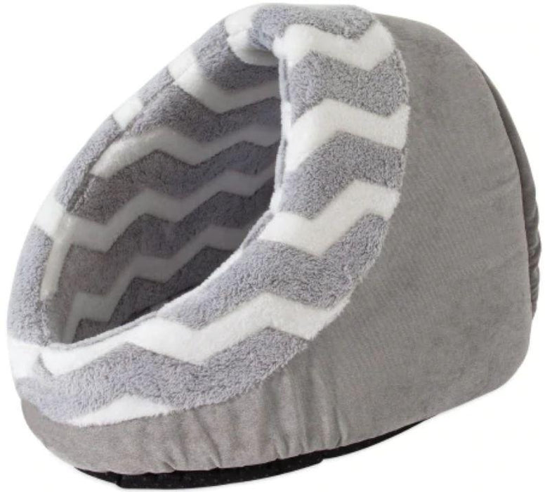 Precision Pet Snoozz ZigZag Hide And Seek Pet Bed Gray And White - shopanimalwiz.com