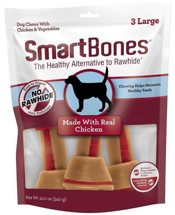 SmartBones Large Vegetable and ChickenBones Rawhide Free Dog Chew - shopanimalwiz.com