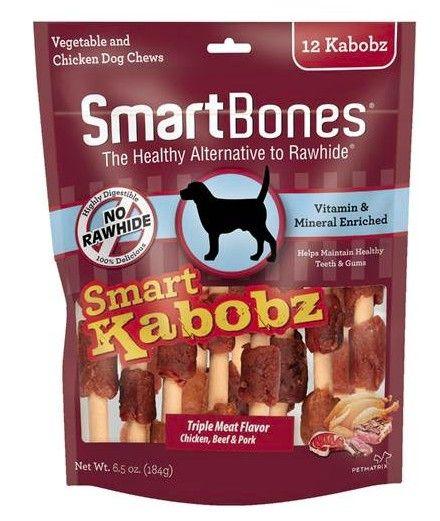 SmartBones Smart Kabobz Triple Meat Rawhide Free Dog Chew - shopanimalwiz.com