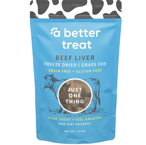 A Better Treat Single Ingredient Freeze Dried Raw Grass Fed Beef Liver Dog and Cat Treats - 860004608912